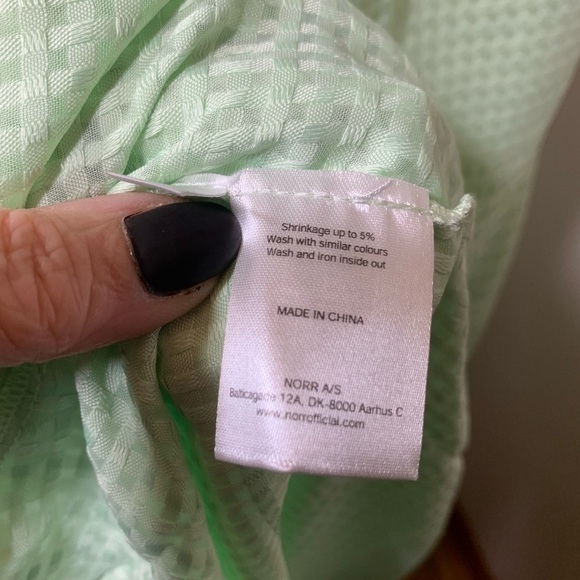 Norr Karla full length light green sleeveless drop waist dress - Picture 12 of 12